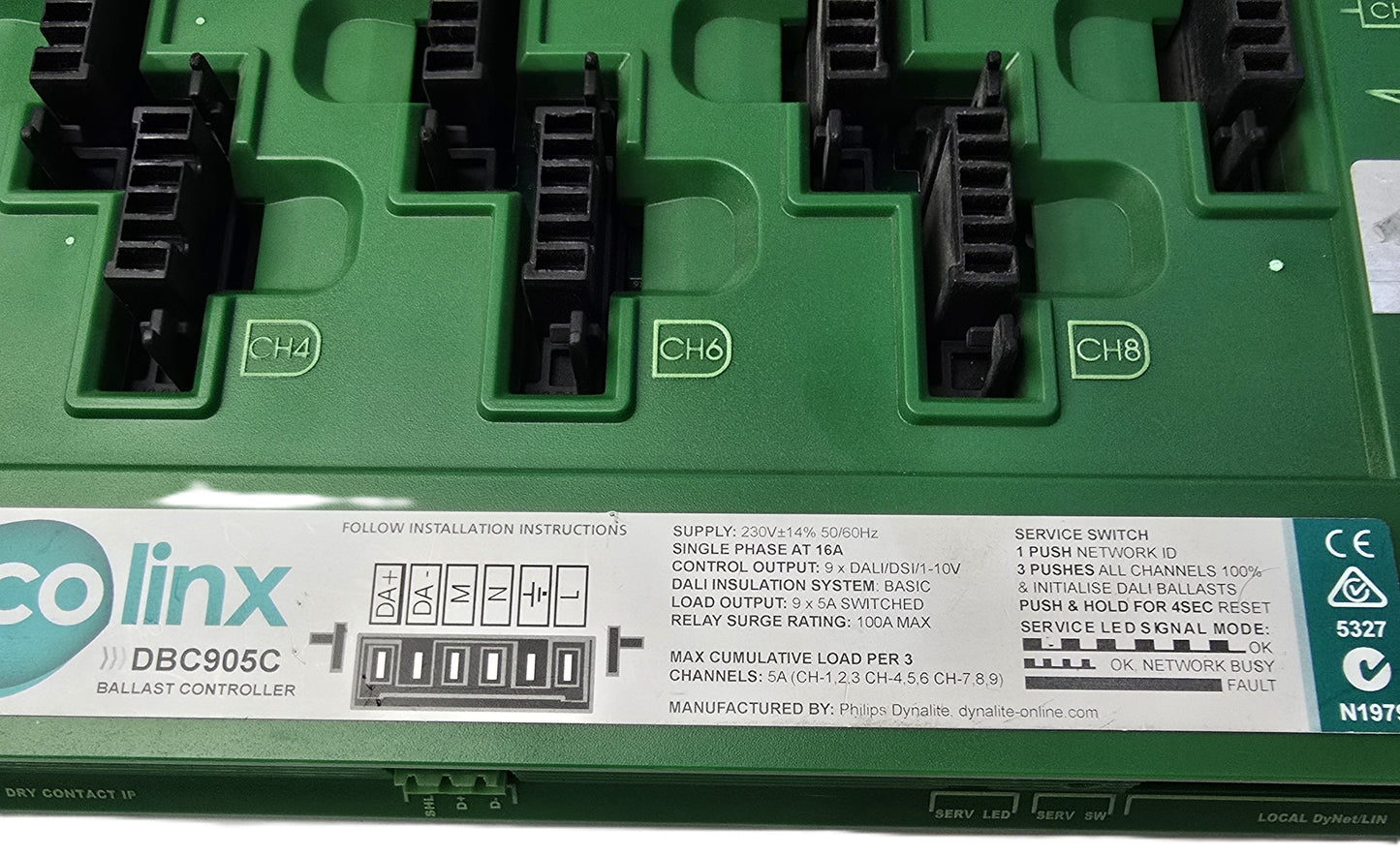 Philips DBC905C Dynalite Ecolinx 9-Channel Ballast Controller (Pre-owned)