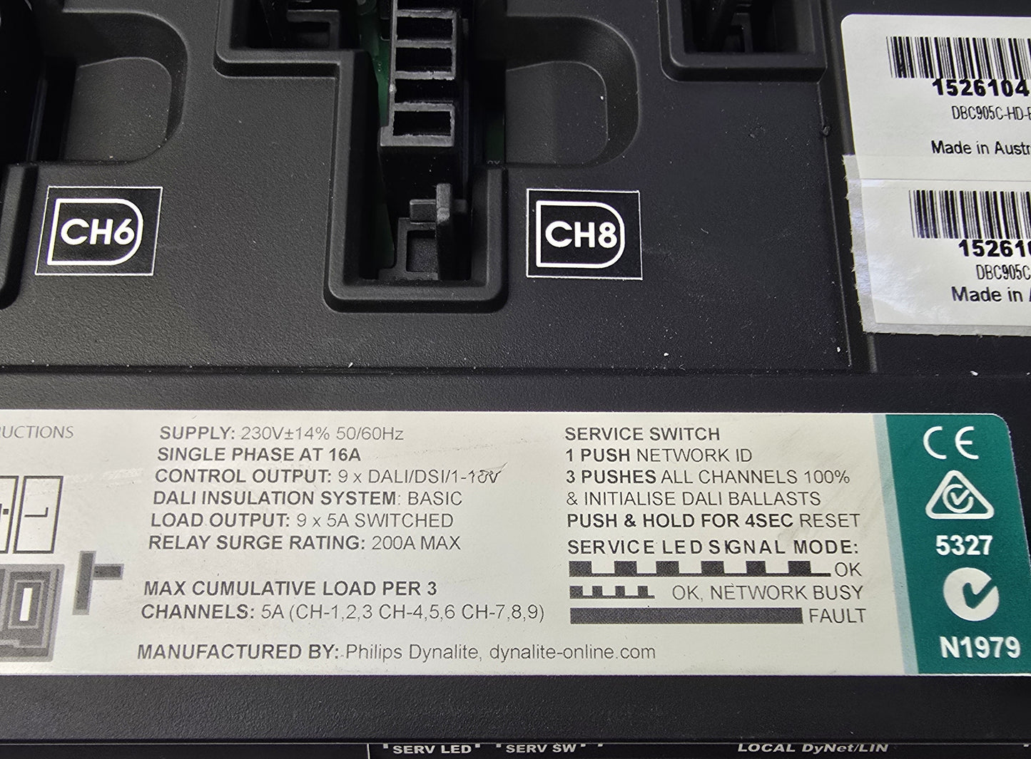 Philips DBC905C-HD-B Dynalite Ecolinx 9-Channel Ballast Controller (Pre-owned)