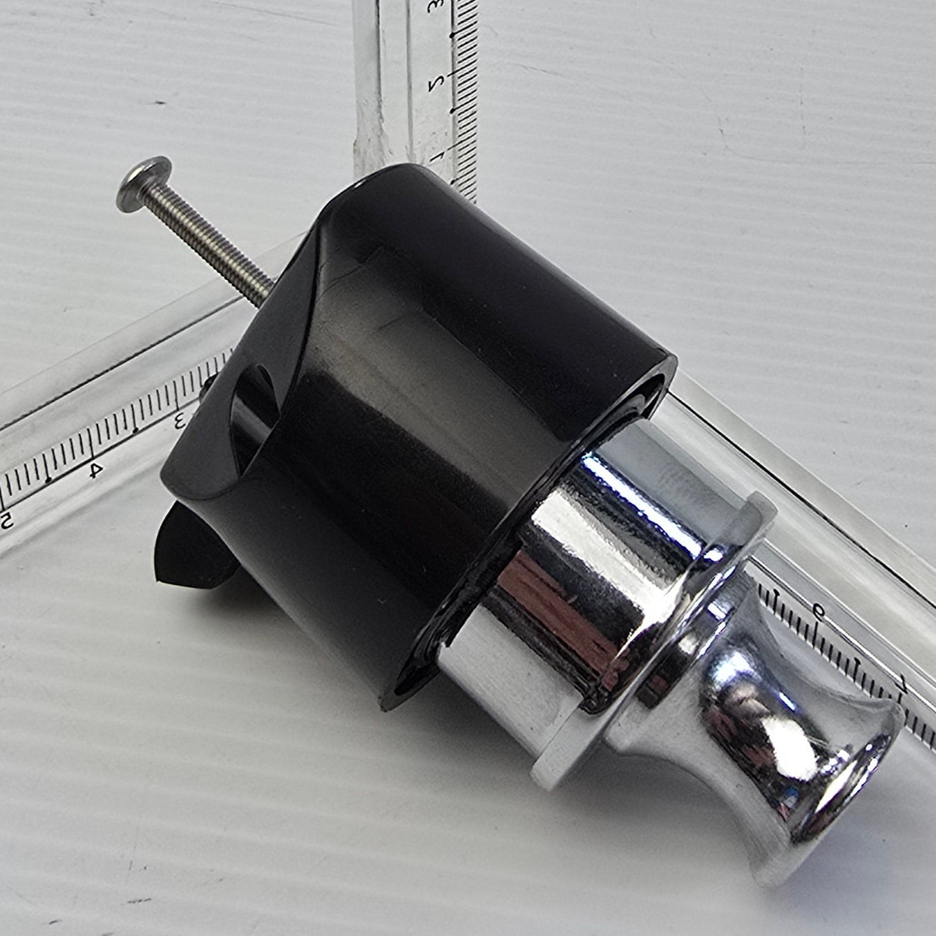 BMB MOBY Push Knob Black Housing Chrome Polished Caravan Cabinet (NEW)
