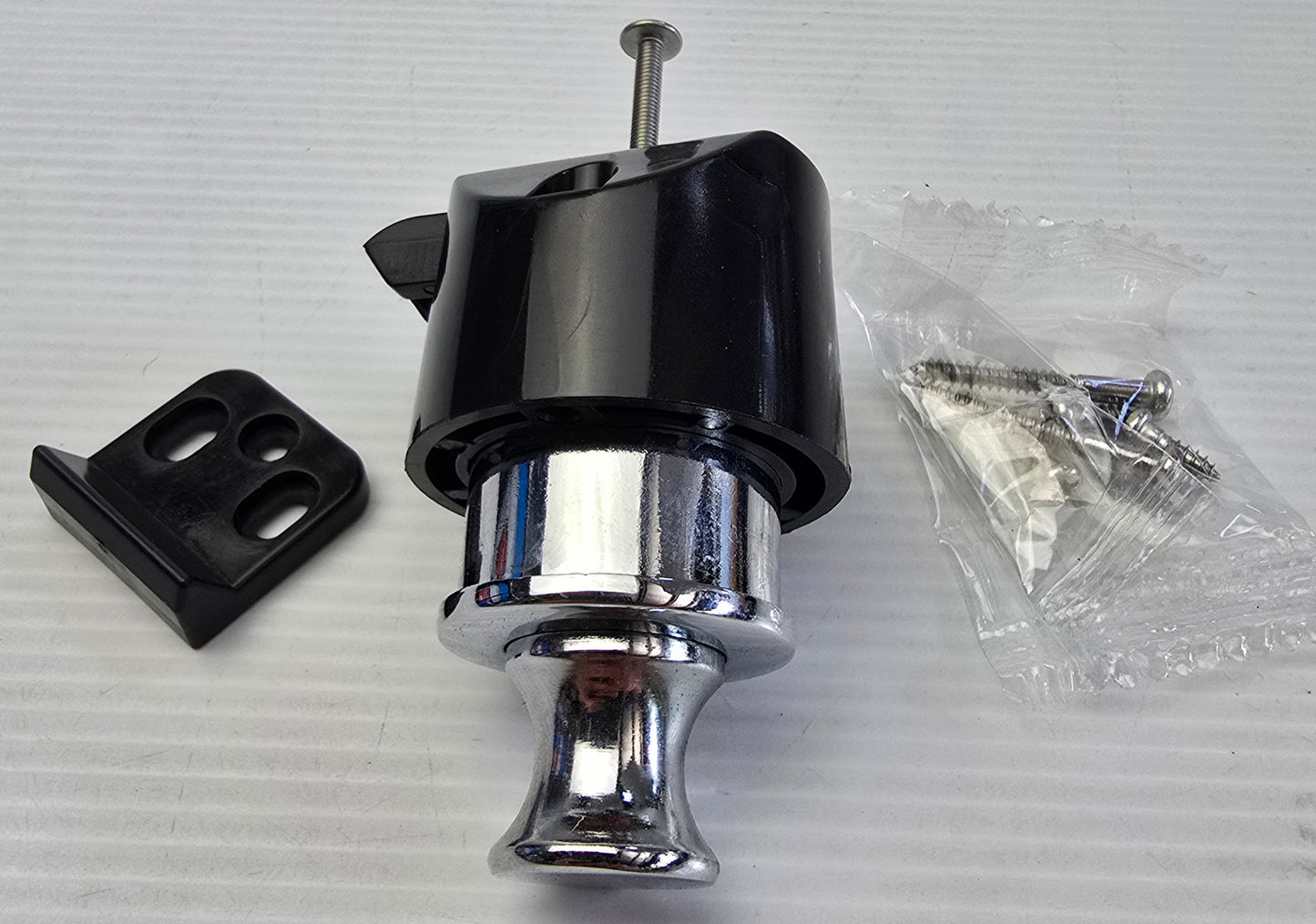 BMB MOBY Push Knob Black Housing Chrome Polished Caravan Cabinet (NEW)