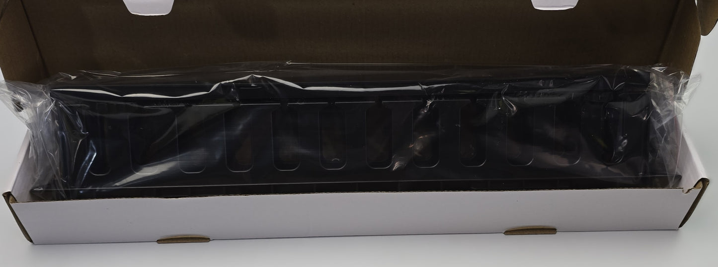 4Cabling 002.008.0002 1RU 19" Cable Management Rail – 12 Slot, 9cm Depth (NEW)