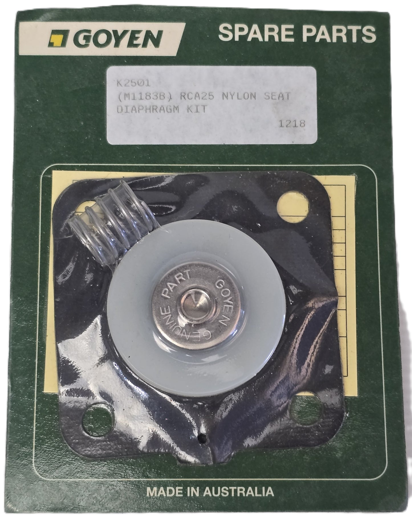 Goyen K2501 RCA25 Nylon Seat Diaphragm Kit (M1183B) Genuine Spare Part