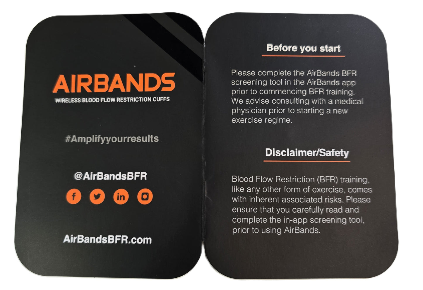AirBands Large Wireless BFR Cuffs Version 2.0 for Legs (NEW Sealed)