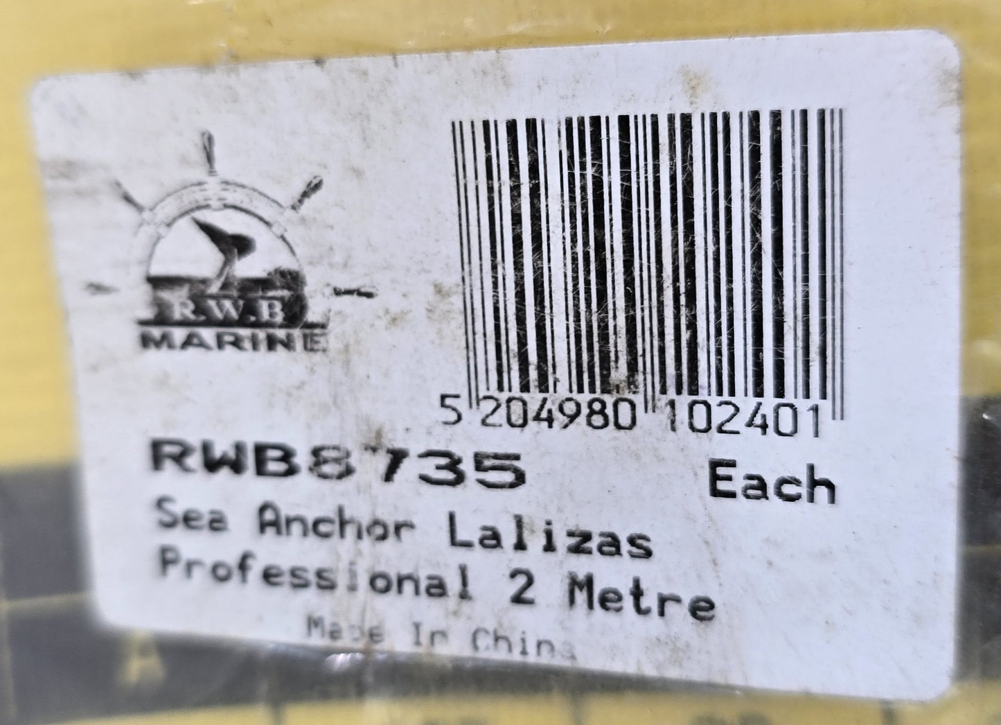 lalizas 10240 RWB8735 Professional Sea Drogue No.1 2m (NEW)