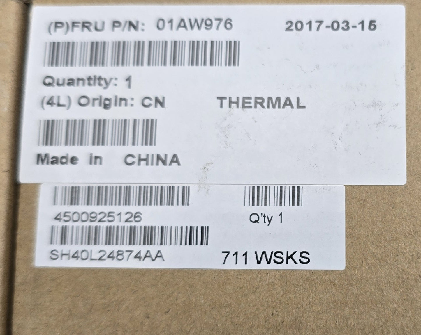 Lenovo 01AW976 Genuine FRU Thermal Module Cooling ThinkPad X1 (NEW In Box)