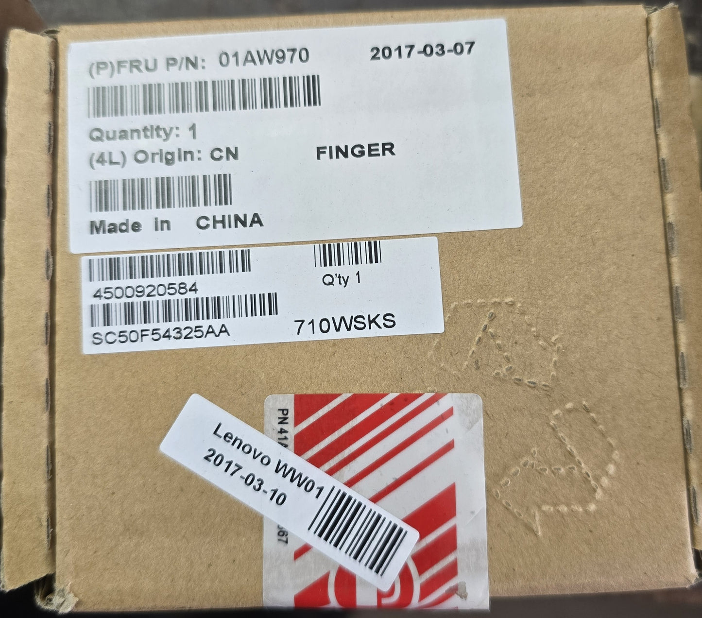Lenovo 01AW970 Genuine FRU Fingerprint Reader Module ThinkPad X1 (NEW In Box)