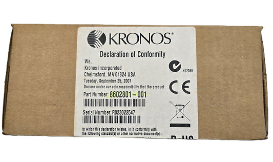 Kronos 8602801-001 Touch ID FVM Biometric Time Clock Terminal (NEW Sealed)