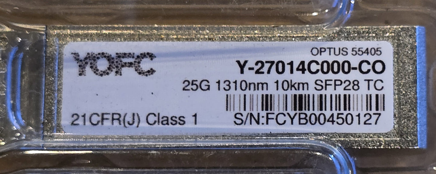 YOFC Y-27014C000-C0 25G SFP28 1310nm 10km SMF LC Transceiver (New)