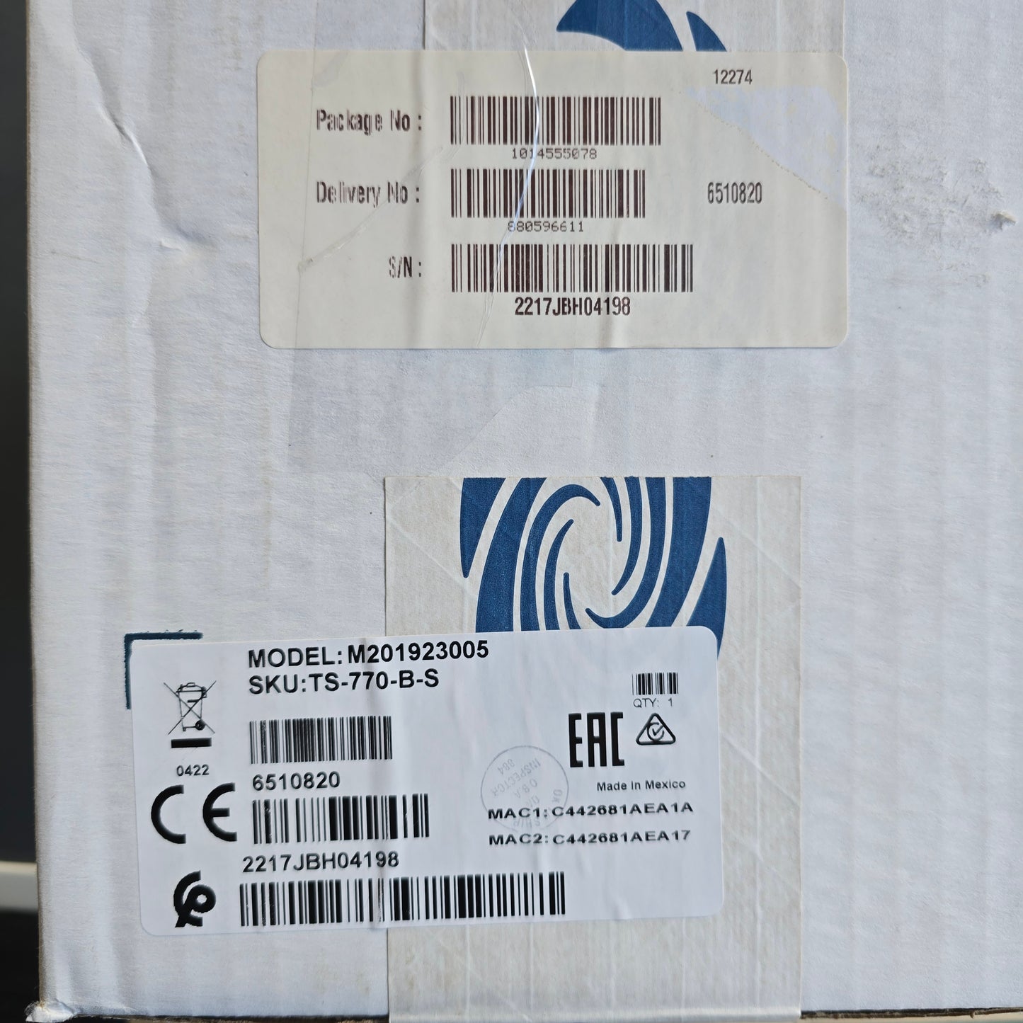 Crestron TS-770-B-S 7in Tabletop Touch Screen Black Smooth PoE+ (NEW Sealed)