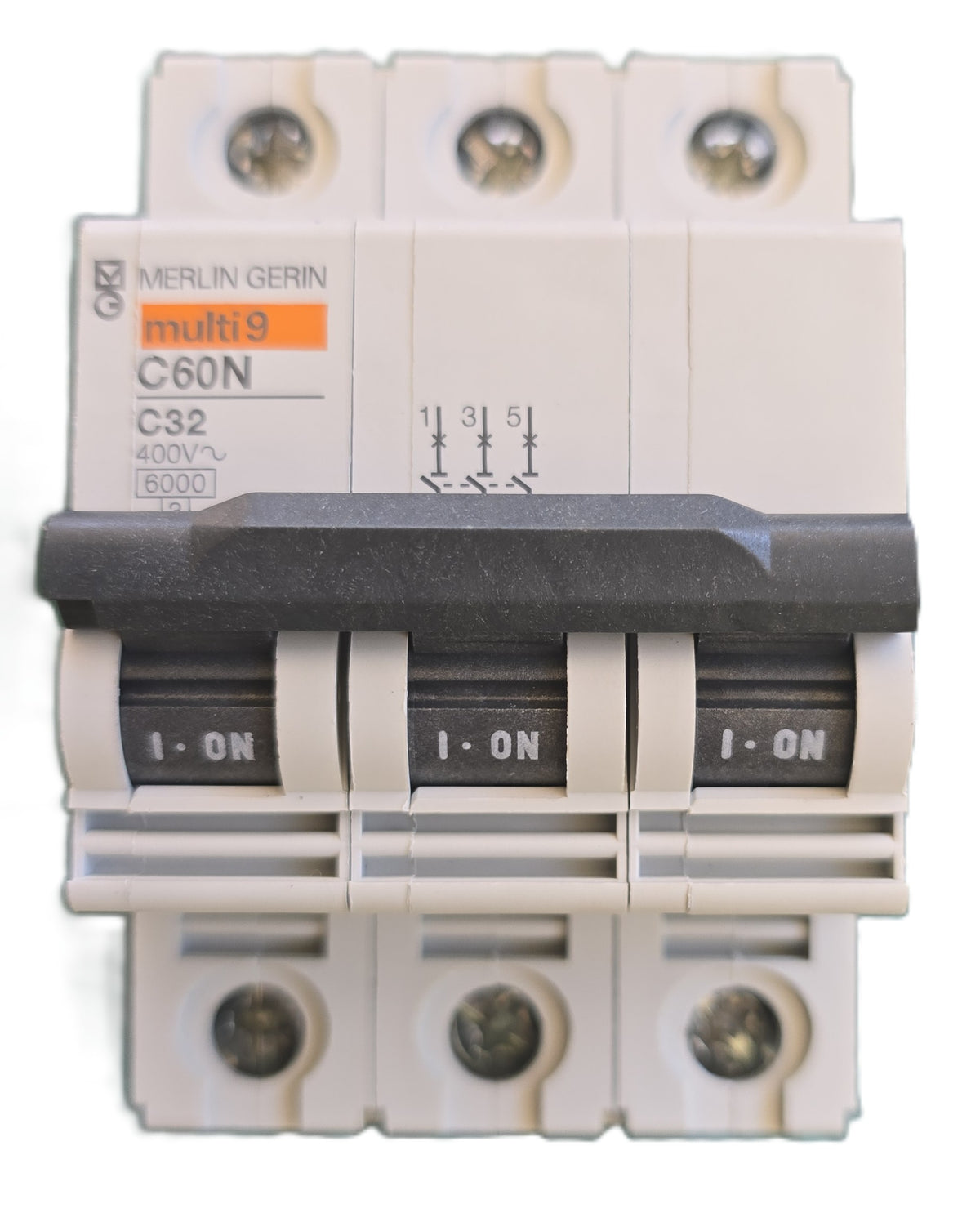 Merlin-Gerin 24353 Multi 9 C60N C32 MCB 3P 32A C Curve 6kA (New)