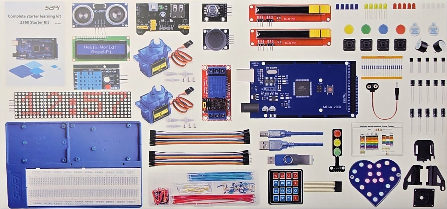 52Pi KZ-0016 Arduino Mega2560 Starter Kit Electronic (NEW In Box)