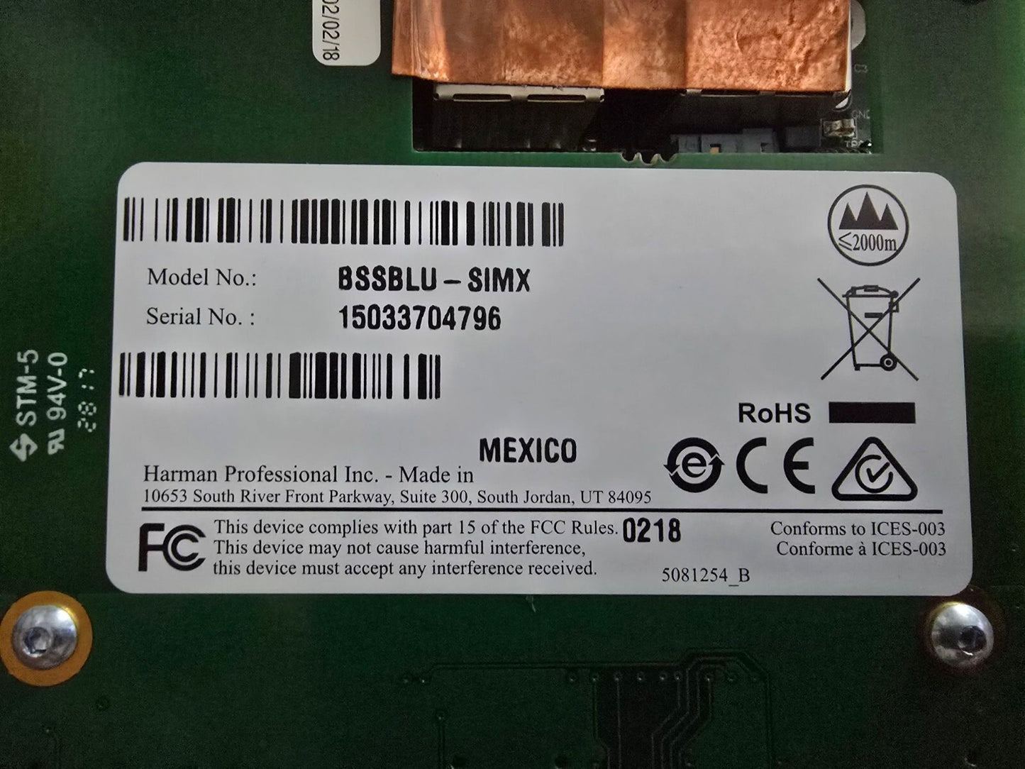 BSS BLU-SIMX BLU LINK 32 x 32 interface between Soundcraft Si Series (PreOwned)