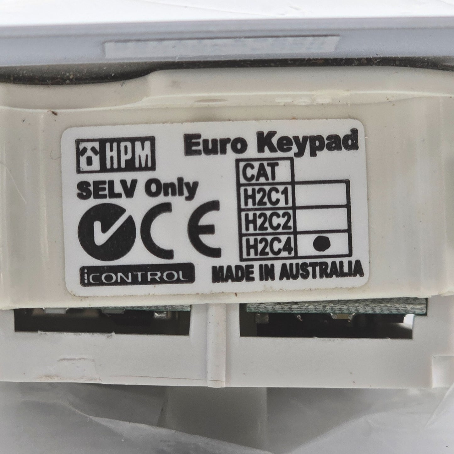 HPM H2C4-1SSU2WE iControl 4 white button S/S Euro Keypad SELV Only (NEW In Box)