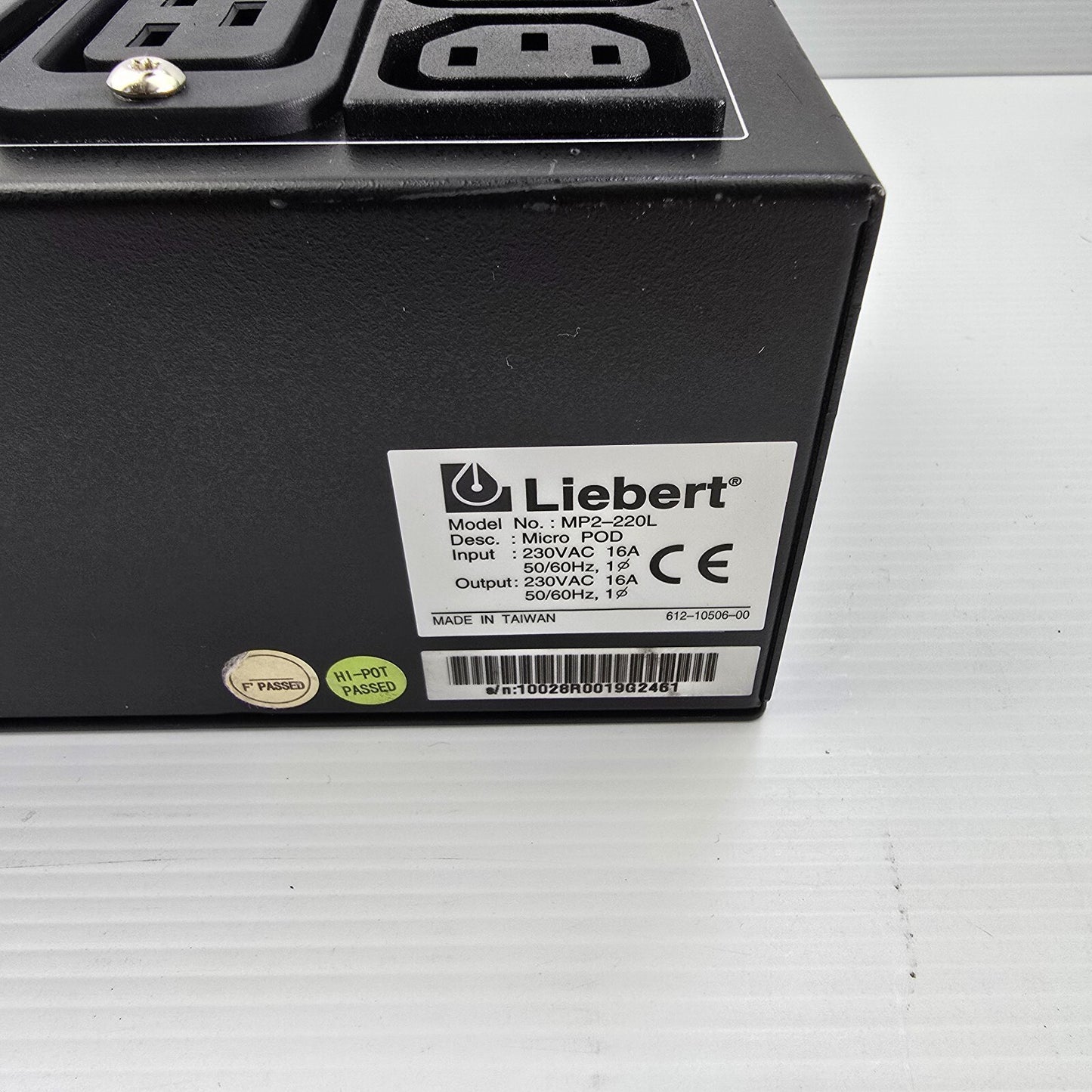 Liebert MP2-220L Micro POD Ext Maint Bypass Switch 230VAC 16A UPS (USED No Acc)