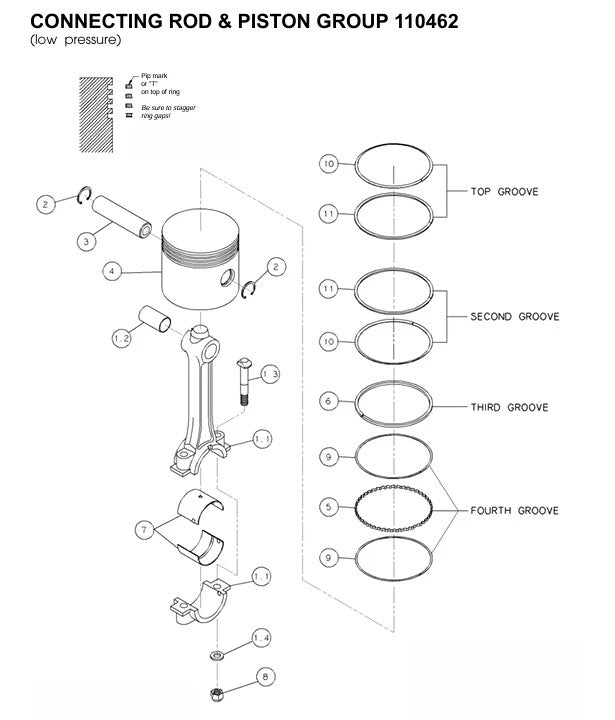 Quincy 2022114601, St, Ring, Piston, Standard-Size