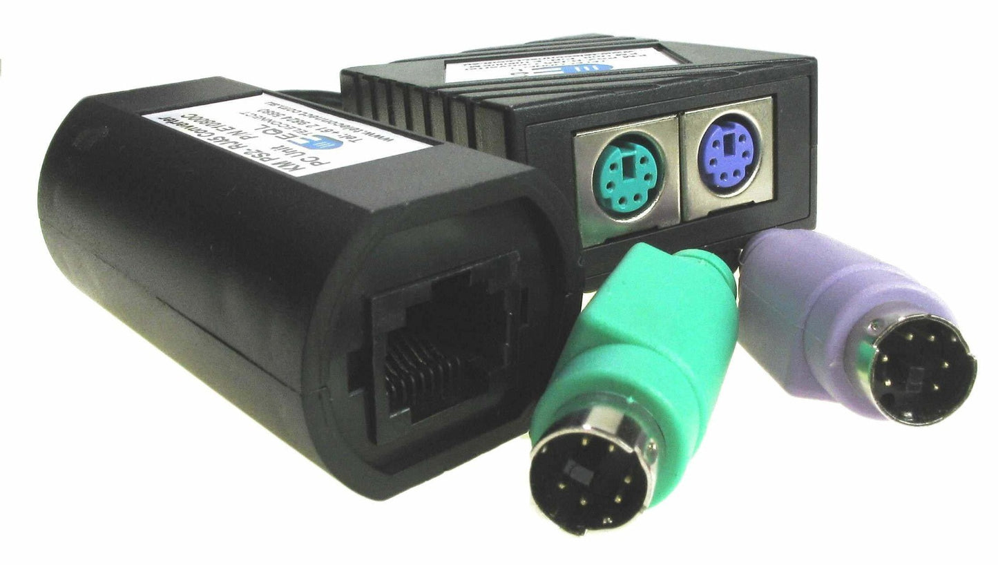 EQL E10800KMC PS-2 Keyboard Mouse RJ45 Converter to RJ45 (NEW In Box)