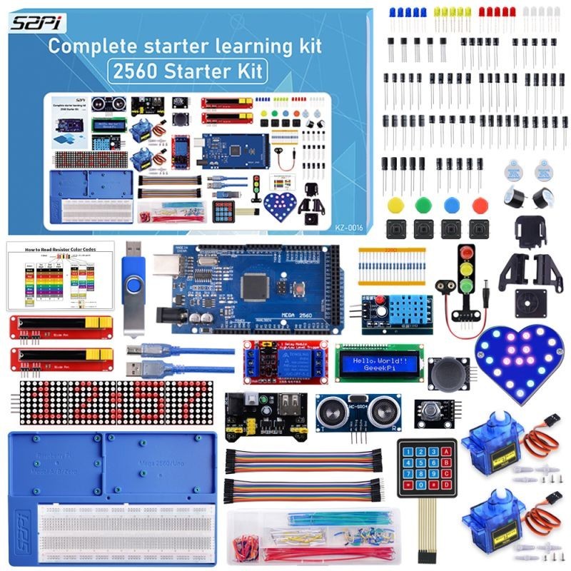 52Pi KZ-0016 Arduino Mega2560 Starter Kit Electronic (NEW In Box)