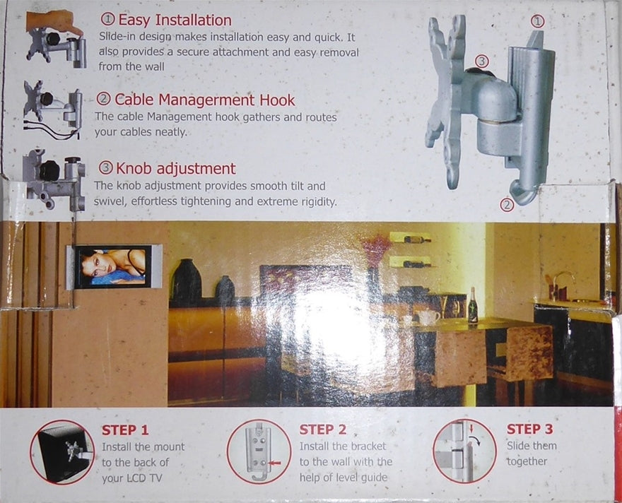 RO-TERO NGL12 LCD VESA Monitor TV Wall Mount Secure Support Bracket (New In Box)