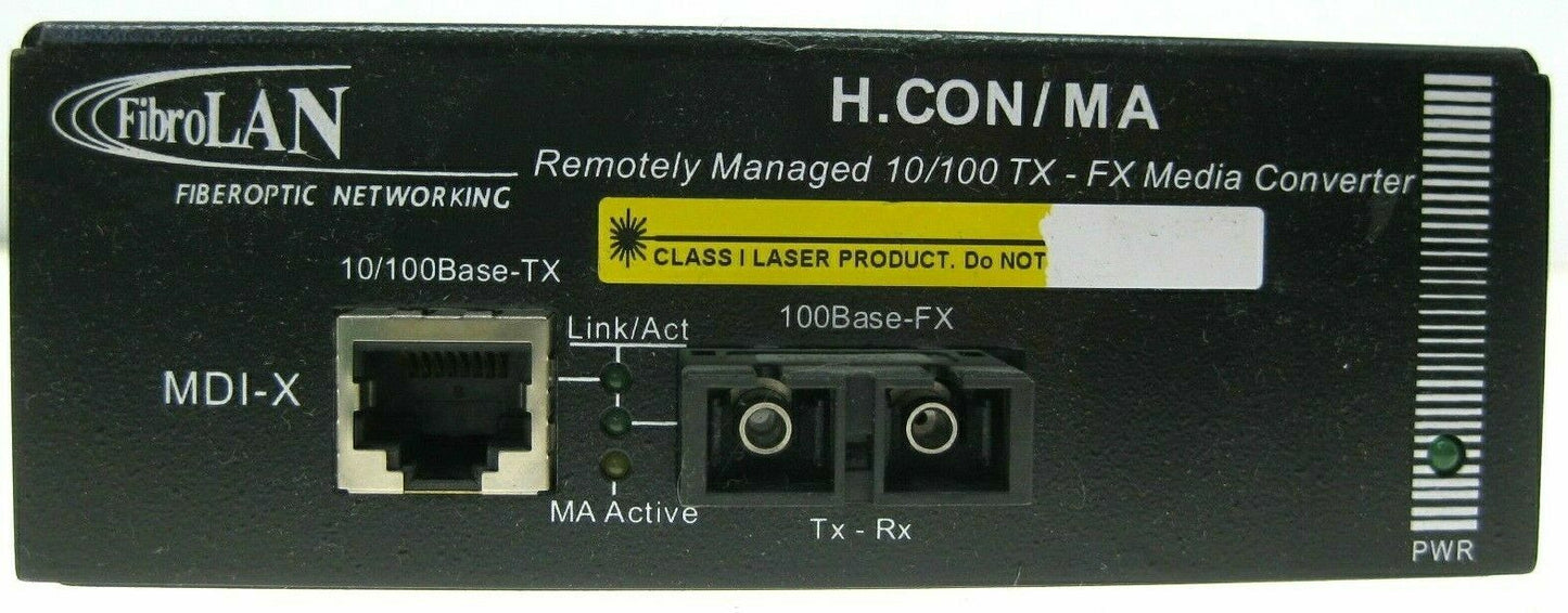 FibroLAN H.CON/MA/SM-TL MA Managed 10/100 TX-FX Media Converter (PreOwned)
