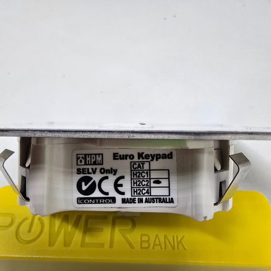 HPM H2C2 iControl 2 button Euro keypad SELV Only (NEW In Box) SS Finish