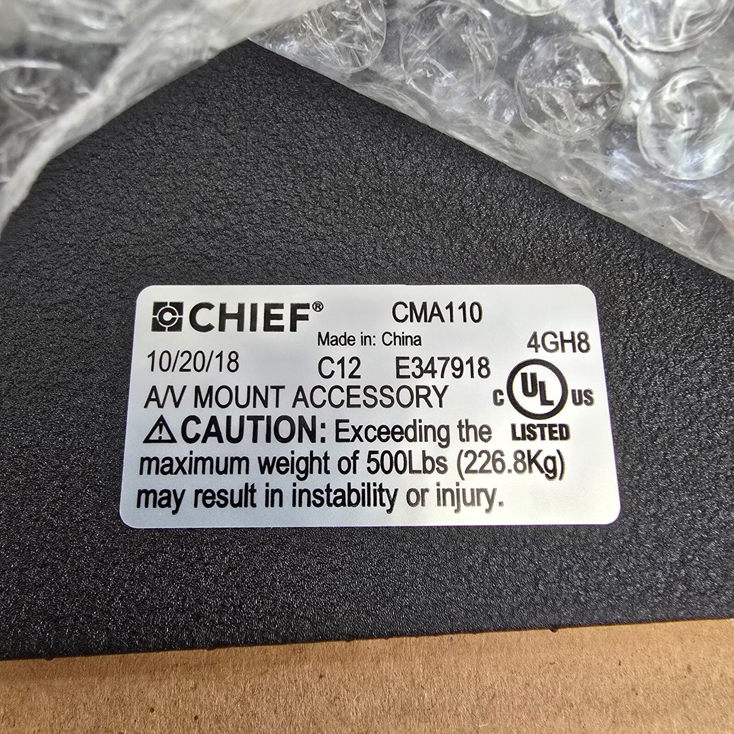 CHIEF CMA110 8-inch flat ceiling plate for projector mount