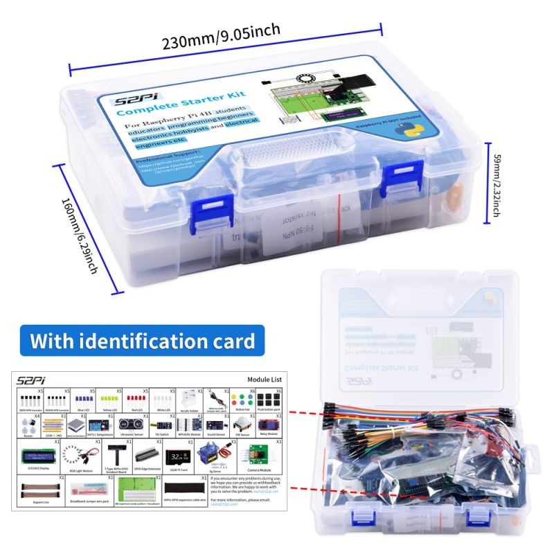 52Pi KR-0024 Raspberry Pi Complete Starter Kit DIY Electronics (NEW In Box)