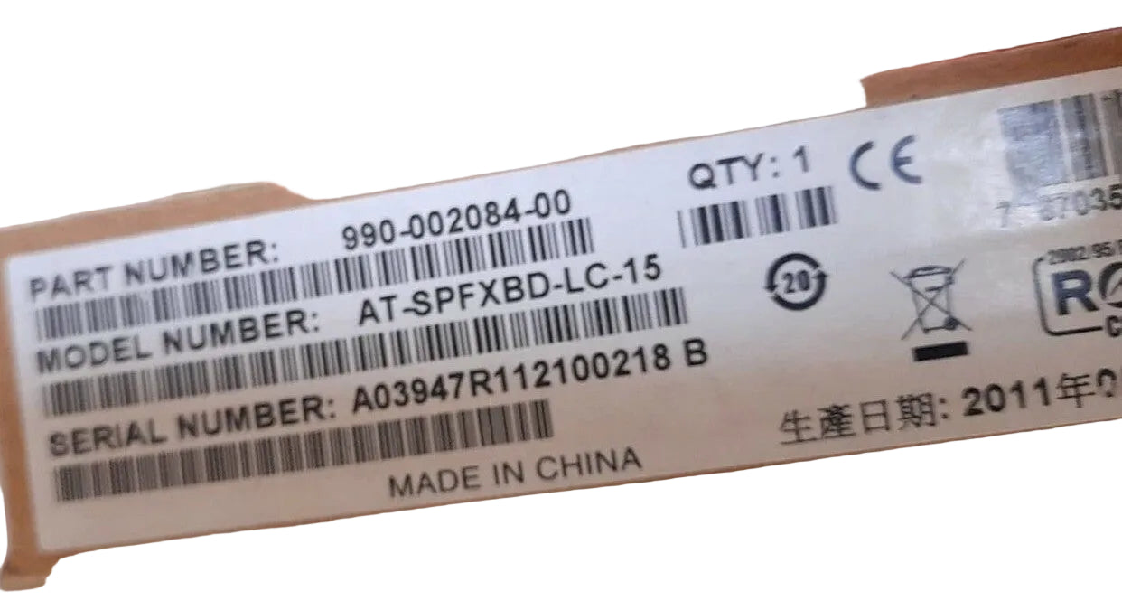 FS AT-SPFXBD-LC-13/AT-SPFXBD-LC-15 Allied Telesis Compat 10km Transceiver (NEW)