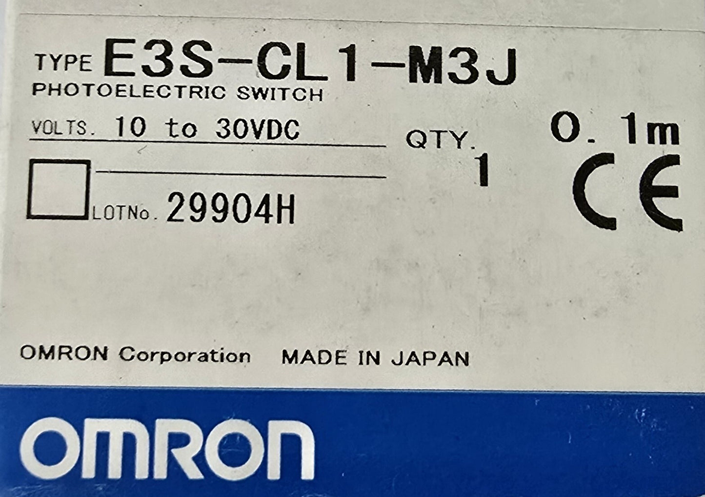 OMRON E3S-CL1-M3J Photoelectric sensor, BGS, 5-200mm, NPN/PNP, 2m cable
