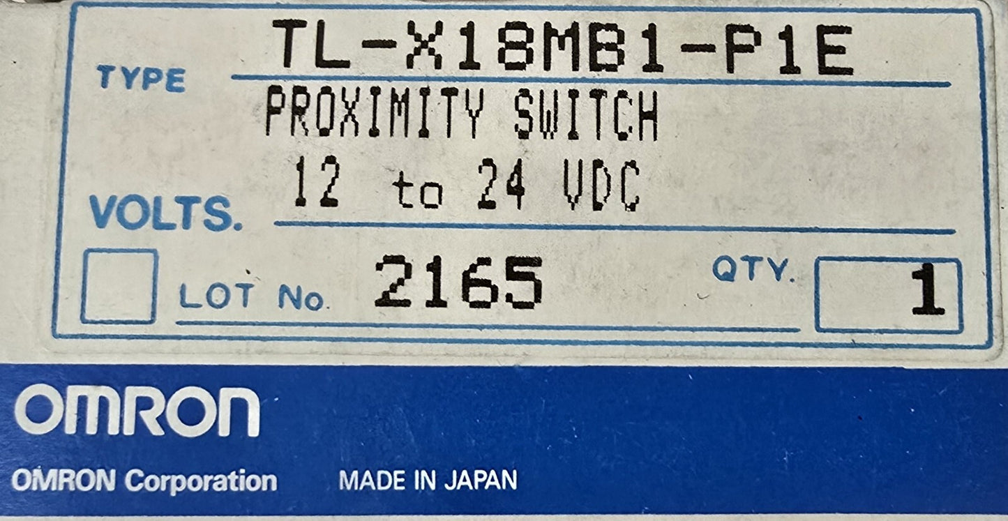 OMRON TL-X18MB1-P1E Cylindrical Proximity Sensor M30 18mm Range