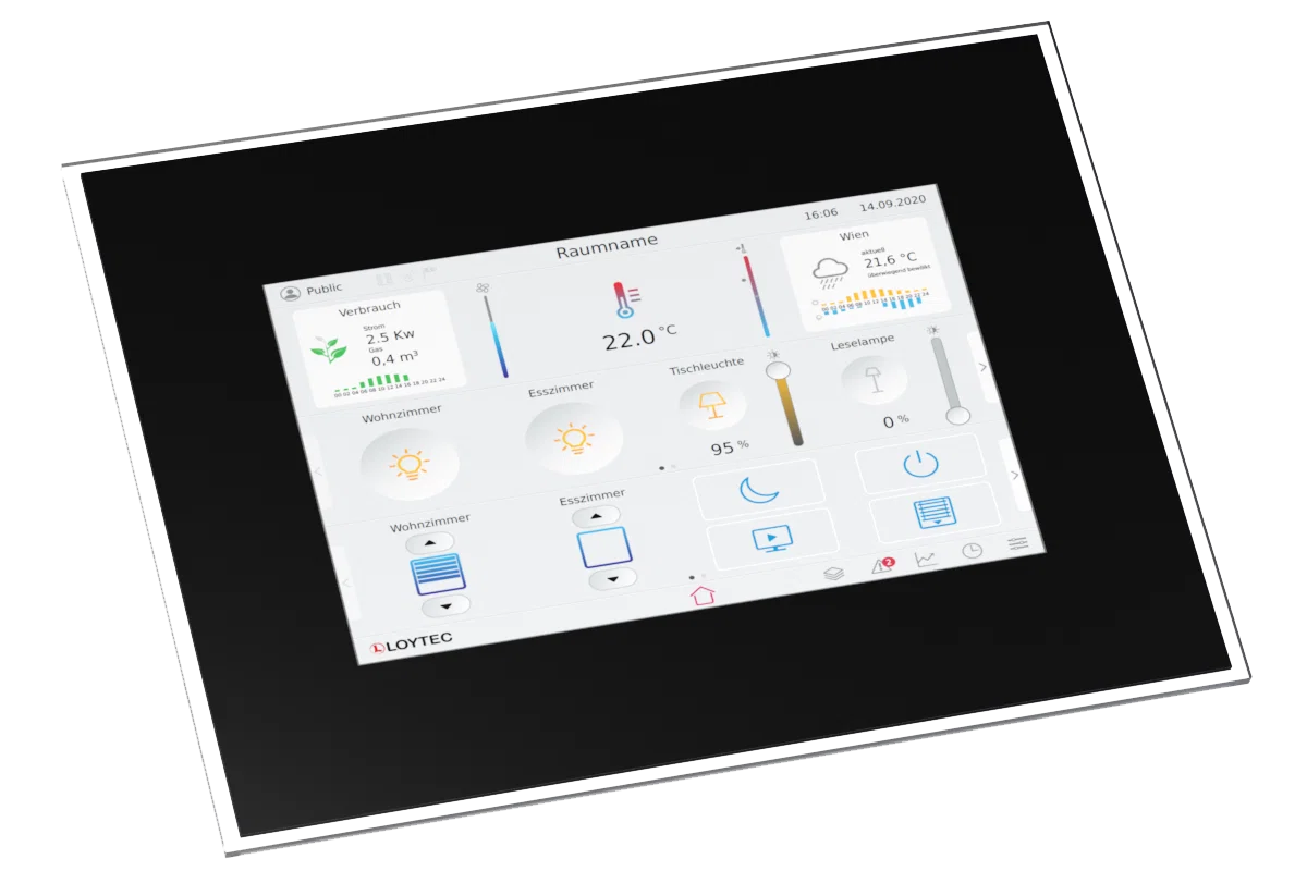 LOYTEC LVIS-3ME7-G2 7" BACnet Modbus Touch Panel Glass Front Black (New Opened)