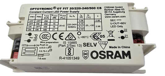 Osram Optotronic OT FIT 20/220-240/500 CS LED Driver (NEW)