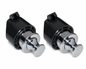 BMB MOBY Push Knob Black Housing Chrome Polished Caravan Cabinet [2 Pack] (NEW)