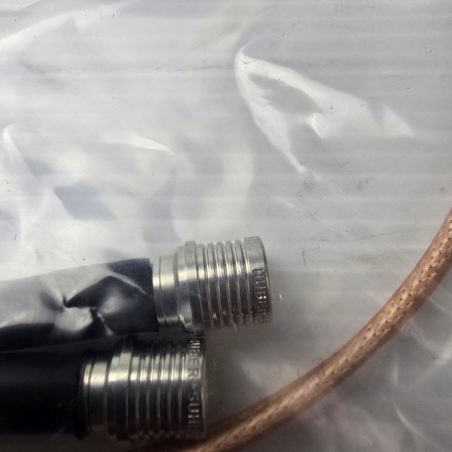 Huber+Suhner 141430002202 RF Coaxial Patch Cable Twin QMA Jumper (NEW)