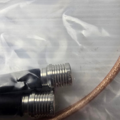 Huber+Suhner 141430002202 RF Coaxial Patch Cable Twin QMA Jumper (NEW)