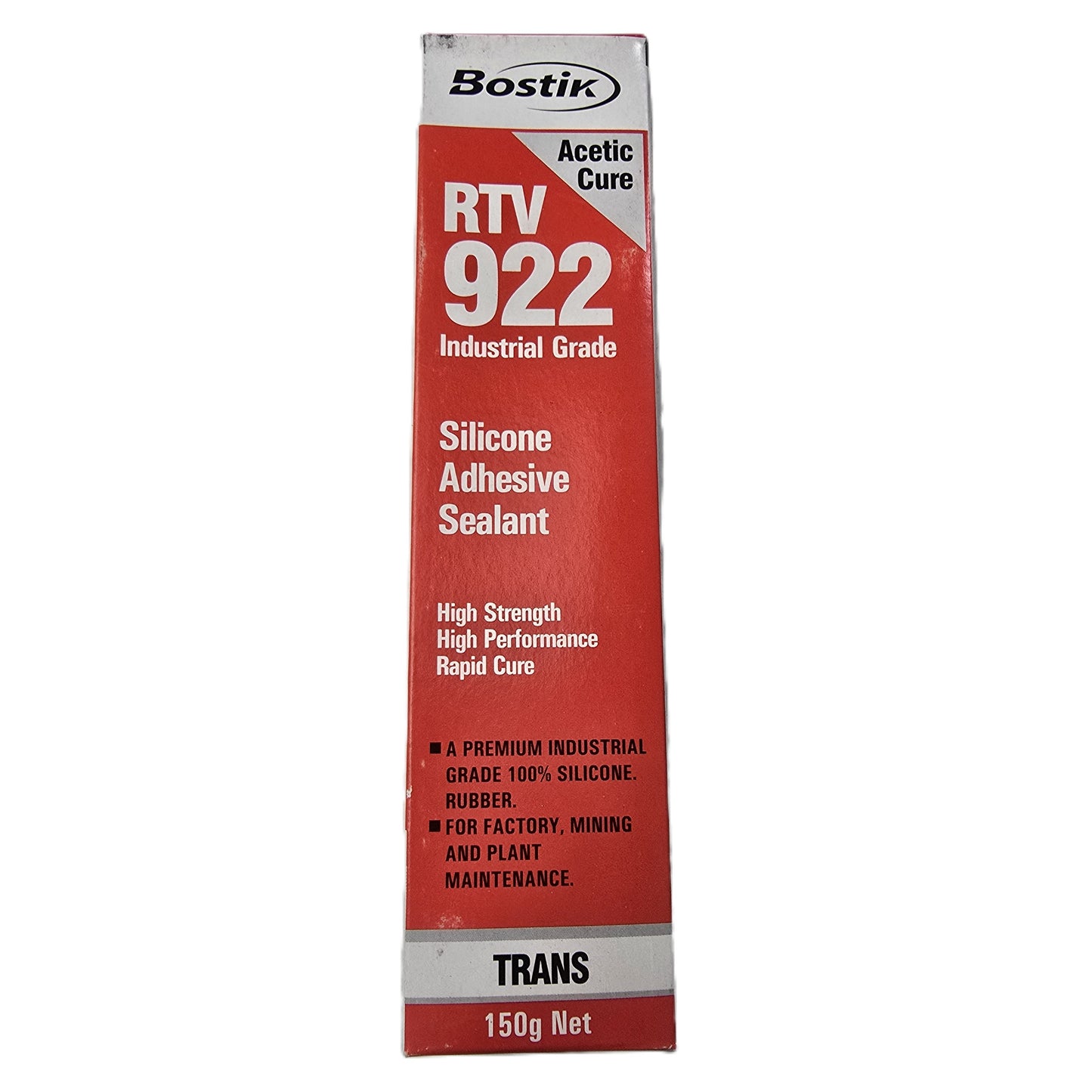Bostik RTV922 Industrial Silicone Adhesive Sealant 150g Trans (NEW Sealed)