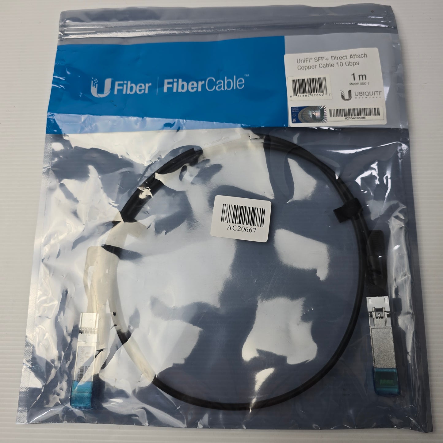 Ubiquiti UDC-1 UniFi SFP+ Direct Attach Copper Cable 10 Gbps 1m (NEW Sealed)