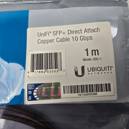 Ubiquiti UDC-1 UniFi SFP+ Direct Attach Copper Cable 10 Gbps 1m (NEW Sealed)
