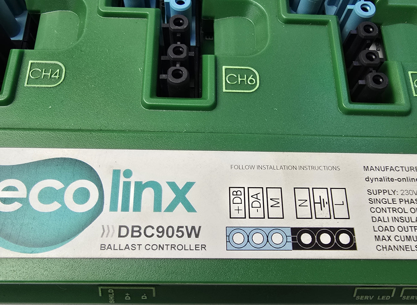 Philips DBC905W Dynalite Ecolinx 9-Channel Ballast Controller (Pre-owned)