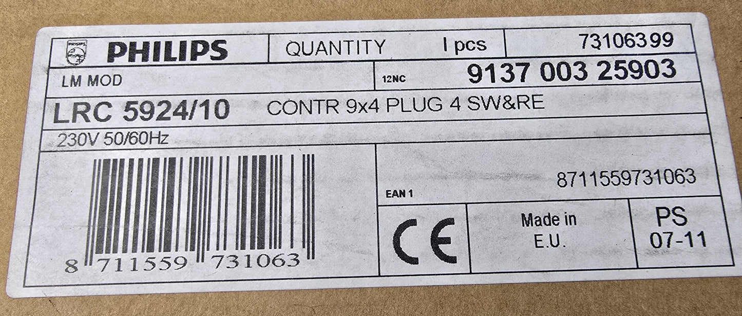 Philips LRC5924/10 LightMaster Modular 9LS SW&RE Lighting Controller (NEW)