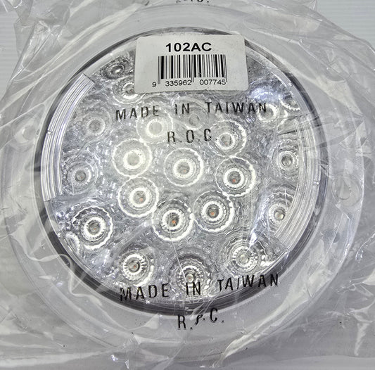 LED Autolamp 102AC 12V Clear Round Indicator Light ADR Approved IP67 (NEW)