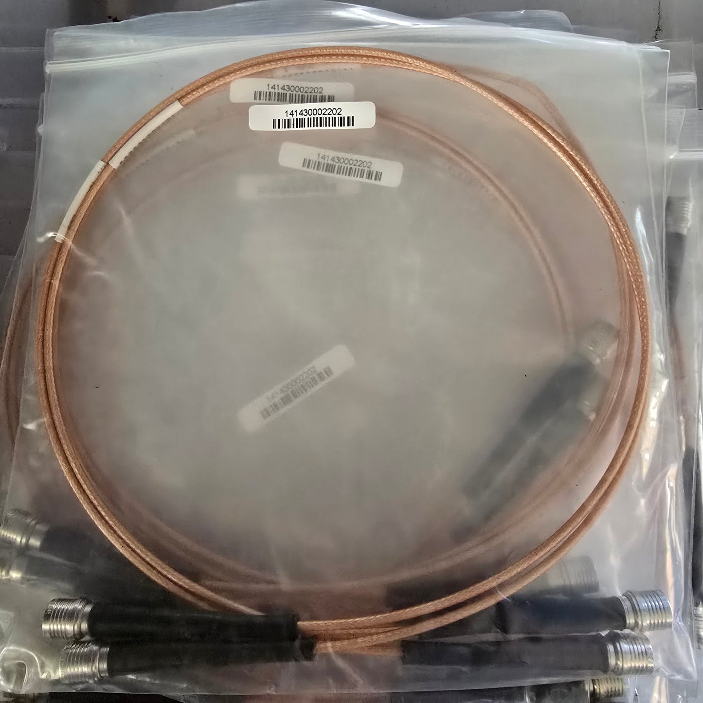 Huber+Suhner 141430002202 RF Coaxial Patch Cable Twin QMA Jumper (NEW)
