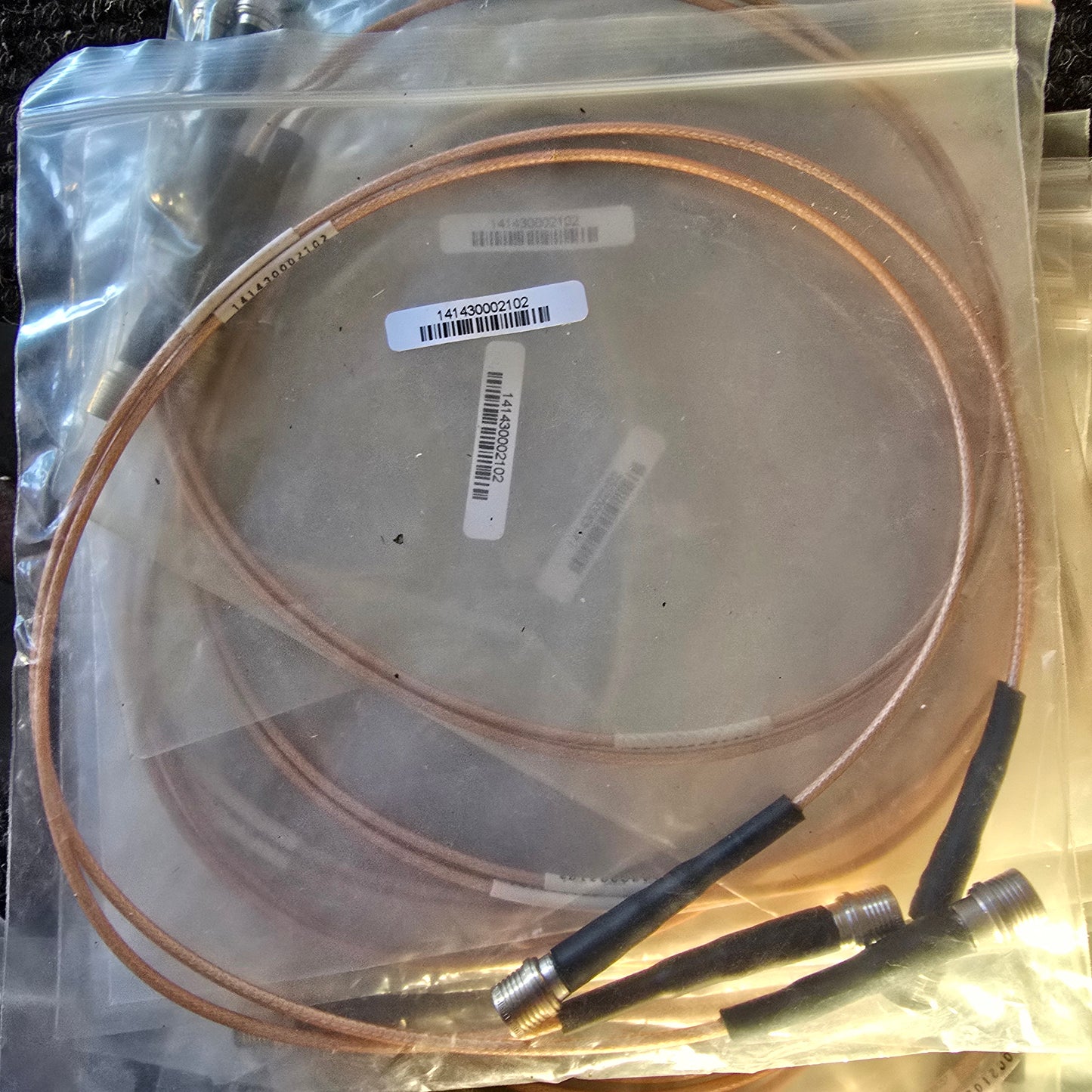 Huber+Suhner 141430002102 RF Coaxial Patch Cable Twin QMA Jumper (NEW)