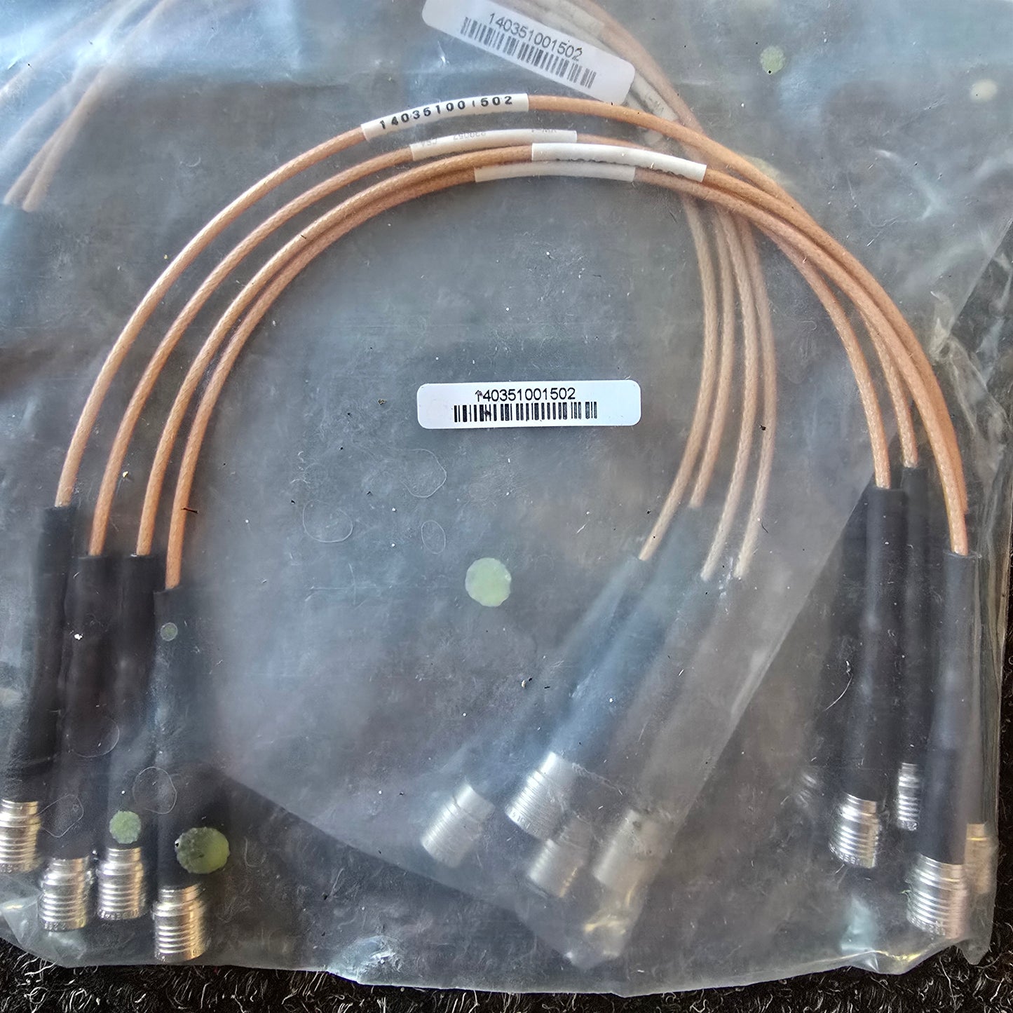 Huber+Suhner 140351001502 RF Coaxial Patch Cable Twin QMA Jumper (NEW)