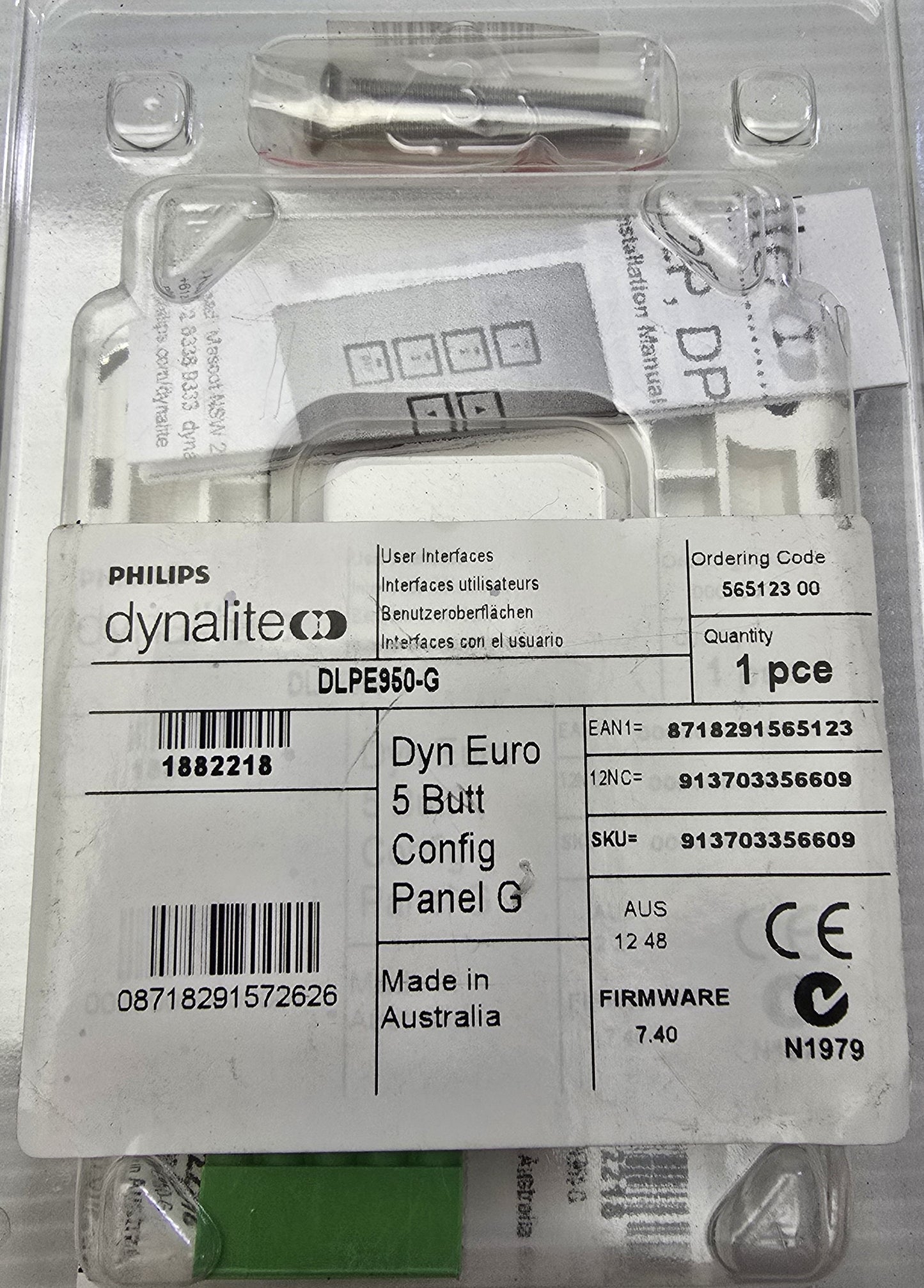 Philips DLPE950-G Dynalite Config Panel