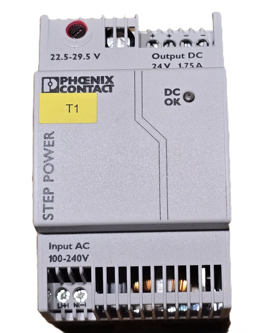 Phoenix Contact 2868648 DIN Power Supply 100–240VAC, 24VDC 1.75A (Pre-owned)