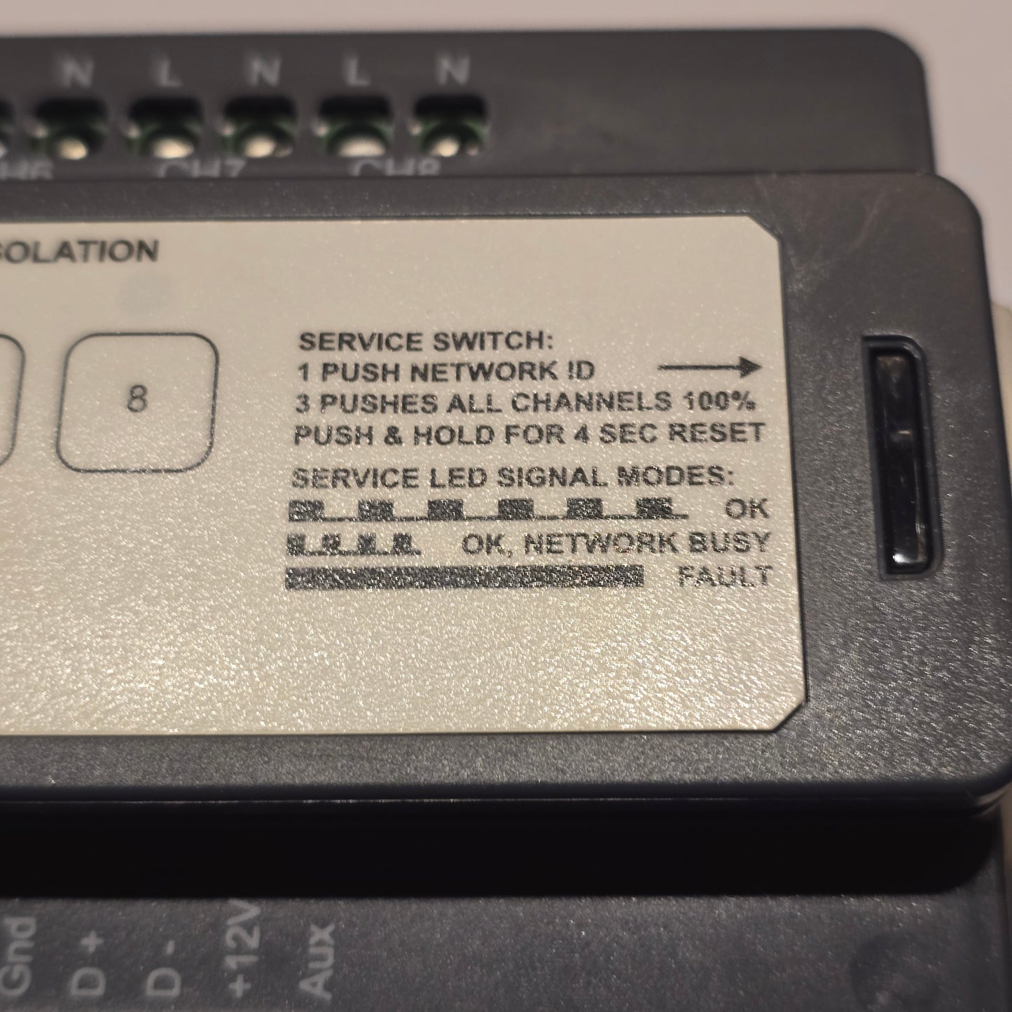 Philips DDLE801 Dynalite Leading Edge Dimmer Controller 8 Channel 1A 240V (Pre-owned)