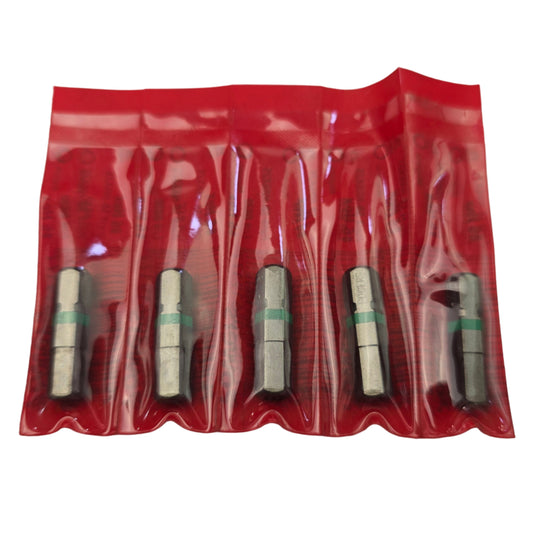 POWERS SB-HX6X25 #6 x 25mm B855 Hex Magnetic Torsion Zone Bit [5 Pack]