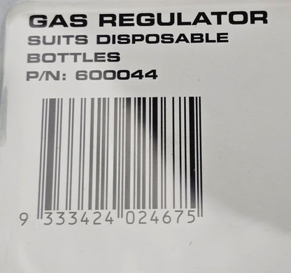 BOSSWELD 600044 Gas Regulator Suits Disposable Bottles (NEW Sealed)