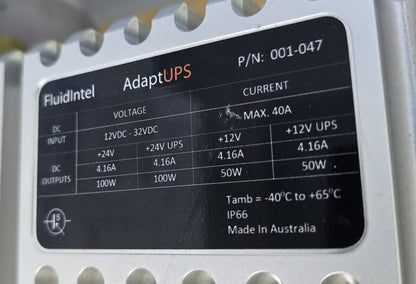 FluidIntel 001-047 AdaptUPS Industrial DC UPS Power 12–32V IP66 (Pre-owned)