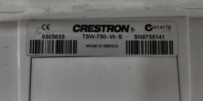 Crestron TSW-750-W-S 7" Touch Screen Wall Mount Control Panel White (Pre-owned)